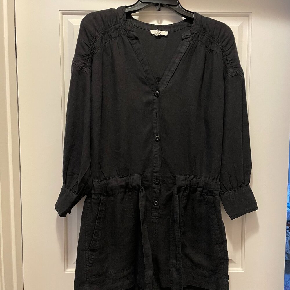 Joie long-sleeved linen romper